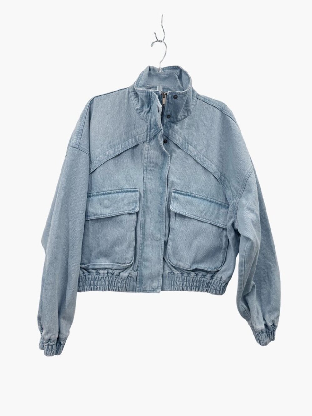 NEW KBB by KAHLANA Women's 'The Denim Bomber Jacket' - Medium Wash - Medium - Picture 3 of 11
